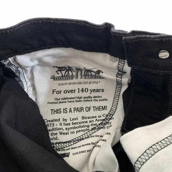 Levi's Mens 29 x 25 Black 514 Straight Flex Fit Denim Jean Stretch - Picture 9 of 15